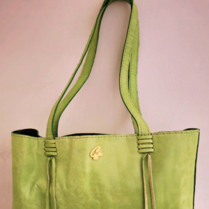 TOTE, Green, Big Bag - Genuine Leather