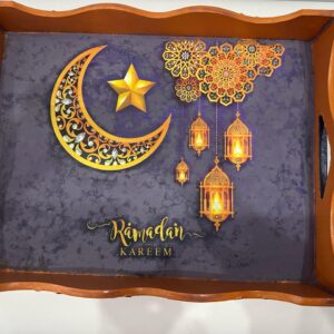 Crescent & Ramadan Lanterns Tray