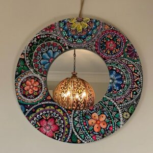 Hand painted wall mirror
