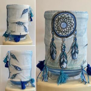 Hand painted dispenser cover