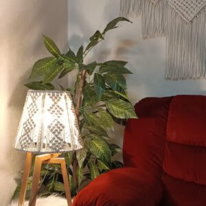 Macramé lampshade