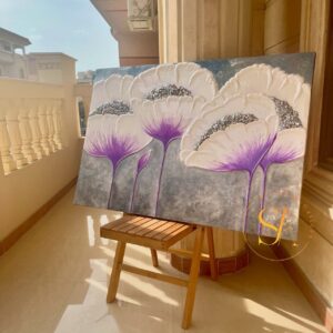 The Purple Flowers Wall Art