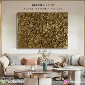 Unique textured wall art with acrylic painting on wood without frame
