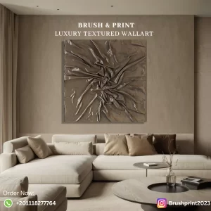Unique textured wall art with acrylic painting on wood without frame