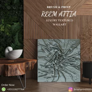 Unique textured wall art with acrylic painting on wood without frame