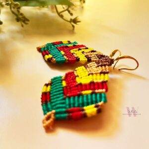 Folklorie  colors- micro macrame earing